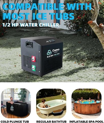 1 HP Ice Bath Water Chiller – Dual Mode Hot & Cold Therapy Machine with Ozone & Dual Filters, Rapid Cooling System for Cold Plunge & Recovery in Saudi Arabia