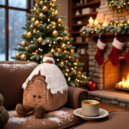 Gingerbread Stuffed Pillow Plush Gingerbread Christmas Pillows for Home Decor Sofa Bed Cute Christmas Party Decor Pillow for Christmas Party Gifts,Man,14.7" in Saudi Arabia