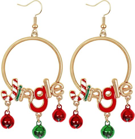 FULLIVE Christmas Earrings, Hypoallergenic Holiday Dangle Xmas Earrings, Holiday Jewelry Christmas Accessories for Women in Kuwait