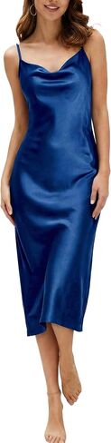 alcea rosea women's satin lightgown مثير قرني حريري قرني لباس الملابس الثوب الملابس ملابس النوم 3922 in Kuwait