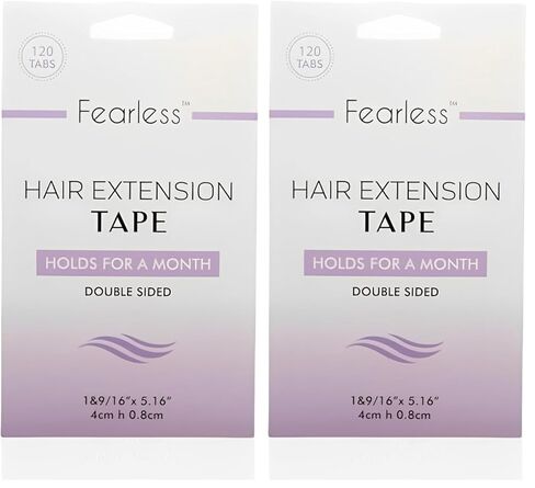 Fearless Tape Combo Pack - Skin-Friendly Double Sided Adhesive Strips & Dots for Fashion, Clothing Fix - Invisible, Strong Hold for Outfits, Clear High-Grade, 4 cm x 0.8 cm, 120 Count in Saudi Arabia