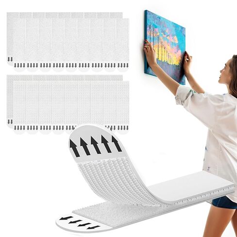 Picture Hanging Strips 24 Pairs(48 Packs) 2.75 * 0.73inch，Damage-Free Hanging Picture Hangers, No Tools Wall Hanger for Home Decor, White Adhesive in Saudi Arabia