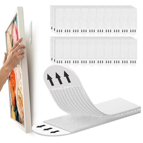 Picture Hanging Strips 24 Pairs(48 Packs) 2.75 * 0.73inch，Damage-Free Hanging Picture Hangers, No Tools Wall Hanger for Home Decor, White Adhesive in Saudi Arabia