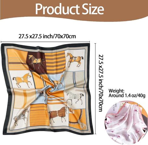 4PCS Neck Scarf Bandanas for Men and Women, Silk Feeling Head Scarfs, Fashion Neckerchief Square Purse Scarf in Saudi Arabia