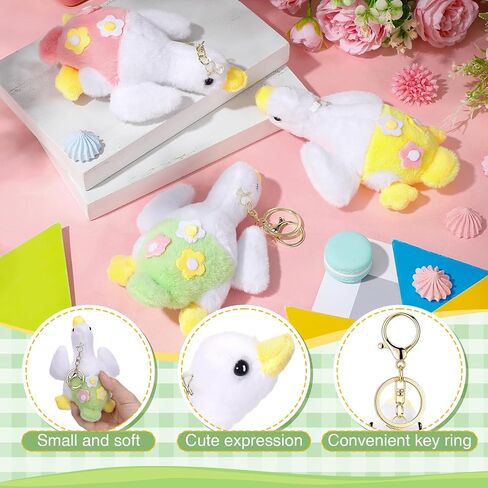 3 Pcs Goose Stuffed Animal Accessories 6 Inch Silly Goose Plush Keychain Christmas Shower Birthday Farm Animal Themed Party Favor Gifts(Classic) in Saudi Arabia