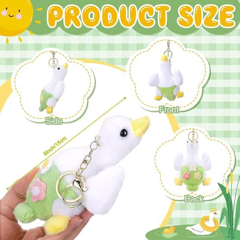 3 Pcs Goose Stuffed Animal Accessories 6 Inch Silly Goose Plush Keychain Christmas Shower Birthday Farm Animal Themed Party Favor Gifts(Classic) in Saudi Arabia