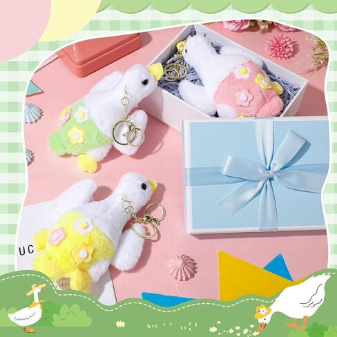 3 Pcs Goose Stuffed Animal Accessories 6 Inch Silly Goose Plush Keychain Christmas Shower Birthday Farm Animal Themed Party Favor Gifts(Classic) in Saudi Arabia