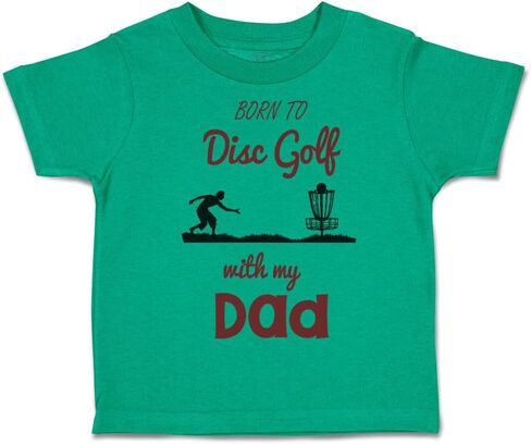 Toddler T-Shirt Born to Disc Golf with My Dad Father's Day Cotton Family Clothes in Saudi Arabia