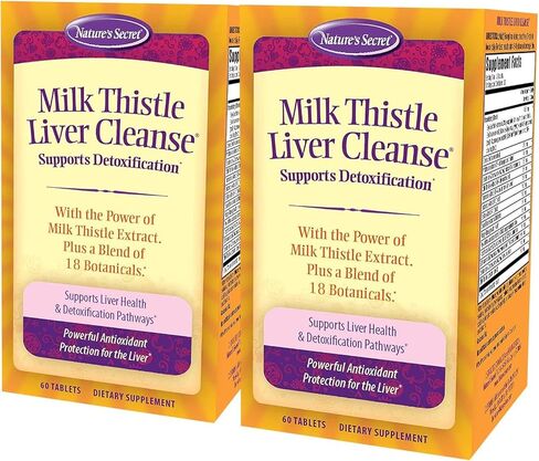 Nature's Secret Milk Thistle Liver Cleanse 60 Tablets (Pack of 2) in Saudi Arabia