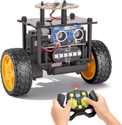Smart Robot Car Kit Toys for Kids Ages 8-12 12-16, Remote Control Building Robotics Kit, STEM Educational Science Kit Gifts for Teen Boys Girls 8-13 14 15 16 Year Old in Saudi Arabia