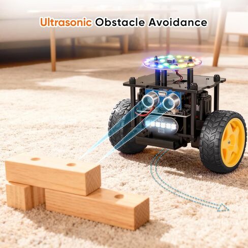 Smart Robot Car Kit Toys for Kids Ages 8-12 12-16, Remote Control Building Robotics Kit, STEM Educational Science Kit Gifts for Teen Boys Girls 8-13 14 15 16 Year Old in Saudi Arabia