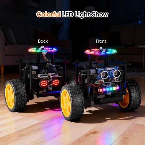 Smart Robot Car Kit Toys for Kids Ages 8-12 12-16, Remote Control Building Robotics Kit, STEM Educational Science Kit Gifts for Teen Boys Girls 8-13 14 15 16 Year Old in Saudi Arabia