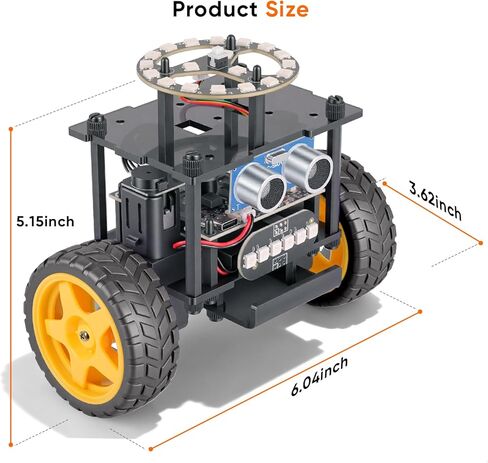 Smart Robot Car Kit Toys for Kids Ages 8-12 12-16, Remote Control Building Robotics Kit, STEM Educational Science Kit Gifts for Teen Boys Girls 8-13 14 15 16 Year Old in Saudi Arabia
