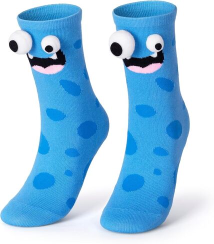 Crazy Socks for Kids - Silly Wacky Funny White Elephant Gifts Stockings Monster Toddler Socks with 3D Eyes for Kids in Saudi Arabia