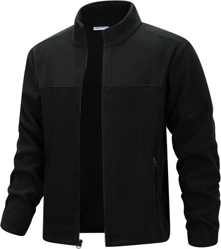 33,000ft Men's Full Zip Fleece Jacket Lightweight Warm Soft Polar Fleece Winter Jacket with Pockets for Casual Hiking Outdoor in Saudi Arabia