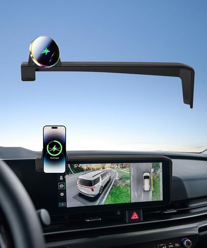 Car Phone Holder for 2025 2026 KIA Carnival/Carnival EV Accessories Apply to 12.3 Inch Touch Screen Fixed Clip Magnetic Cell Phone Mount Hands-Free 360 Degree Rotation in Saudi Arabia