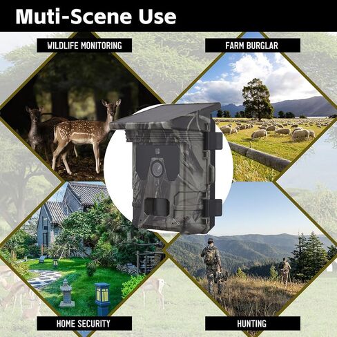 كاميرا SuntekCam Solar Trail بدقة 50 ميجابكسل بدقة 4K HD لألعاب الفيديو مع رؤية ليلية واضحة بالأشعة تحت الحمراء، كاميرا مقاومة للماء لمسار ألعاب الغزلان البرية، سرعة تشغيل 0.2 ثانية in Kuwait