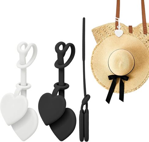 2 Pcs Heart Shape Magnetic Hat Clip for Travel on Bag, Strong Magnetic Hat Holder & Organizer, Secure Hat Clips for Baseball Caps, Sun Hats, Beach Vacation Essentials Accessories in Saudi Arabia