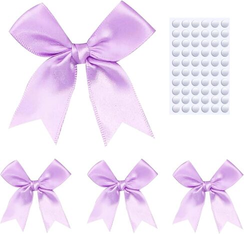 Elegant Gift Wrap Bows, 50PCS 3.3 Inch Mini Satin Ribbon Bows for Crafts Treat Bags Cake Baking Christmas Party Decors Wedding Birthday Baby Shower Valentines (Golden) in Saudi Arabia