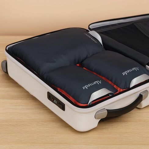 Travel Packing Cubes Set of 3 - Lightweight Compression Luggage Organizers, Durable Nylon with Double Zips for Suitcase, Carry-On Travel in Saudi Arabia