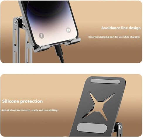 UncleS Phone Stand Heavy Duty 360 Rotating Tablet Holder Metal Desk Stand For Smartphones And E Readers Aluminum Phone Stand in Saudi Arabia
