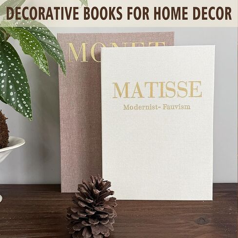 Decorative Books,Coffee Table Decor with Linen Coffee Table White Books Stack Bookshelf Home Decor, Fake Book Double as Libros Decorativos and Photo Storage in Saudi Arabia