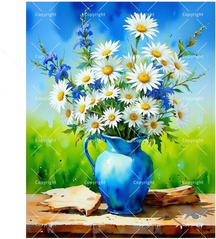 Floral Still Life Paint by Numbers Kit for Adults - DIY Purple Pansies in Vintage Teacup Painting on Canvas 16x20 Inches, Acrylic Paint Set, Suitable for Beginners, for Home Decoration or Gifts in Saudi Arabia
