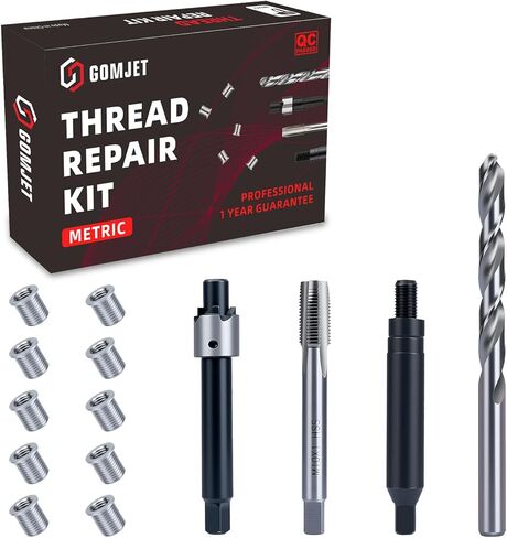 M12X1.75 Metric Thread Repair Kit, with M12X1.75X16.2MM Stainless Steel Insert Qty 10 in Saudi Arabia