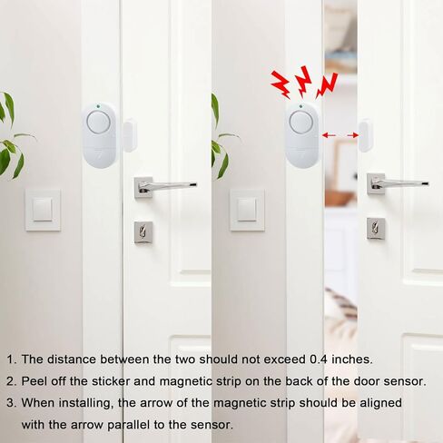 إنذار للباب والنافذة، 120 ديسيبل لأمن المنزل، إنذار ضد السرقة لسلامة الأطفال (8 عبوات) للنوافذ، باب الثلاجة، باب المرآب، باب الغرفة، حمام السباحة، المكتب، المتجر والمزيد من أجهزة الإنذار in Kuwait