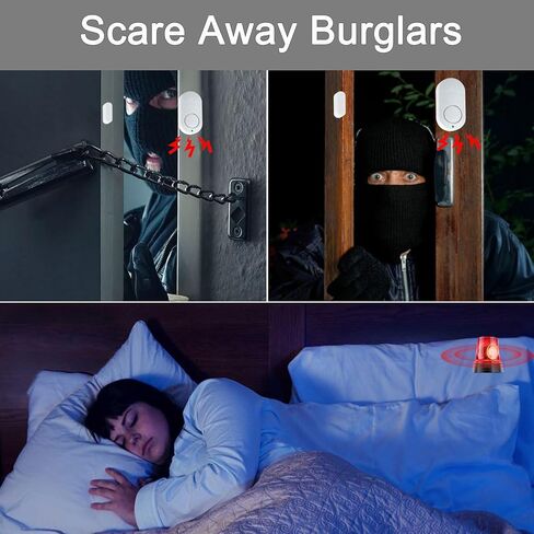 إنذار للباب والنافذة، 120 ديسيبل لأمن المنزل، إنذار ضد السرقة لسلامة الأطفال (8 عبوات) للنوافذ، باب الثلاجة، باب المرآب، باب الغرفة، حمام السباحة، المكتب، المتجر والمزيد من أجهزة الإنذار in Kuwait