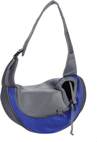 Dog Sling Carrier Hand-Free Puppy Carrier Purse Breathable Mesh Pet Chest Bag Adjustable Outing Pet Travel Sling Bag for Small Dogs Cats Rabbits(Under 10 lbs) in Saudi Arabia