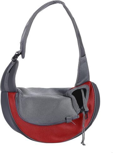 Dog Sling Carrier Hand-Free Puppy Carrier Purse Breathable Mesh Pet Chest Bag Adjustable Outing Pet Travel Sling Bag for Small Dogs Cats Rabbits(Under 10 lbs) in Saudi Arabia