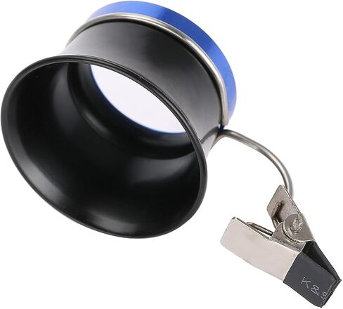 Magnifying Glass, Jewelers Loupe, Aluminum Alloy Clip On Magnifiers for Eyeglasses, Portable Watchmakers Loupe, 2.4 x 1.6 x 1.6 Inch Watch Loupe Watch Repair Tool (10X) in Saudi Arabia