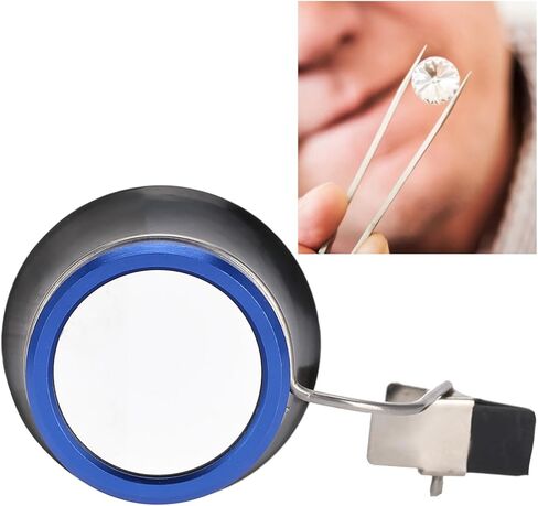 Magnifying Glass, Jewelers Loupe, Aluminum Alloy Clip On Magnifiers for Eyeglasses, Portable Watchmakers Loupe, 2.4 x 1.6 x 1.6 Inch Watch Loupe Watch Repair Tool (10X) in Saudi Arabia
