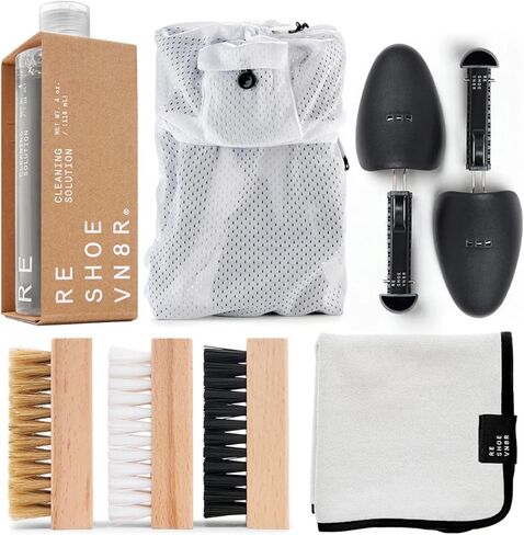 RESHOEVN8R x Culture Shoe Cleaning Kit with Collectible Coin - Sneaker Cleaner Set for Mesh, Canvas, Suede, Knit, Leather Shoes - 4oz Shoe Cleaner Solution, Brush, Sneaker Wipes, Microfiber Towel in Saudi Arabia