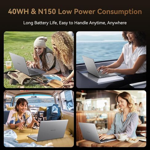 كمبيوتر محمول Blackview 2025، شاشة 15.6 بوصة FHD IPS TÜV، 16 جيجابايت DDR4 512 جيجابايت SSD، N150 3.6 جيجا هرتز، 100 واط من النوع C شحن سريع، 4K HDMI، للأعمال والطلاب in Saudi Arabia