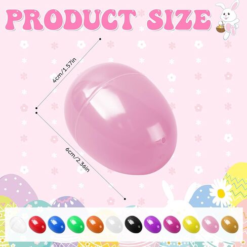 Easter Eggs 2.4" - Black Fillable Easter Eggs - 12 Pcs Easter Basket Stuffers - Black Eggs Bowl and Vase Filler Faux for DIY Spring and Easter Decorations (Black) in Saudi Arabia