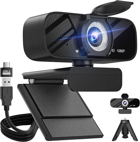 Gohero 4K Webcam with Dual PDAF Autofocus, 2 Noise Reduction Mics, Auto Light Correction, Privacy Cover, 83° FOV, USB-A, for PC, Mac, Laptop, Video Calls in Saudi Arabia