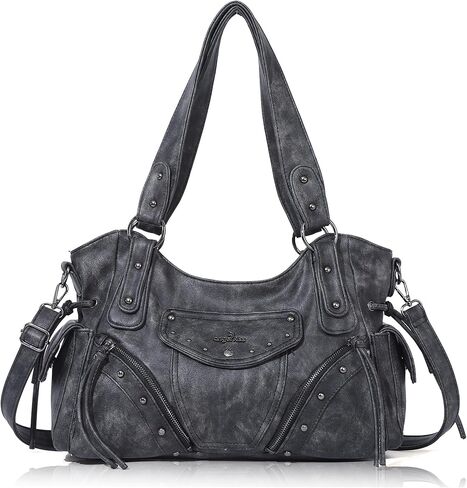 Angel Kiss Hobo Bag for Women Retro Leather Purses and Handbags Roomy Soft Ladies Satchel Bags with Crossbody Strap in Saudi Arabia