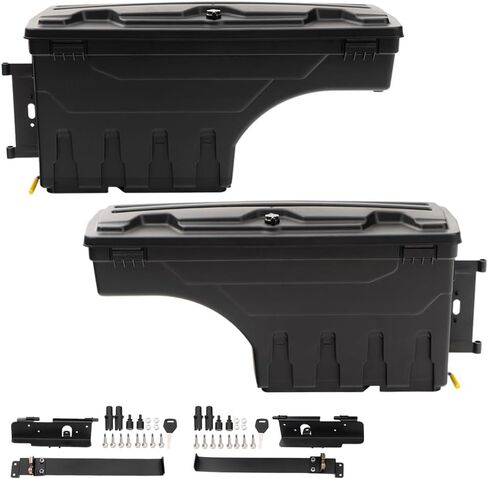 G-PLUS TRUCK BED BED BOX TOOL BOX متوافق مع 2007-2020 TOYOTA TUNDRA BLACK REAT TOOL in Kuwait