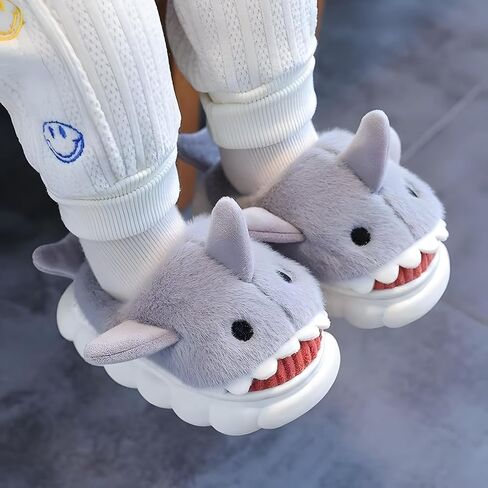 Kids Shark Slippers for Toddlers Boys Girls,Fuzzy Warm Winter Indoor Slippers with Non-Slip Sole,Christmas & New Year Gift for Little Shark Lovers. in Saudi Arabia