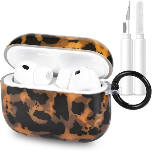 حافظة لجهاز AirPods Pro 3، حافظة لطيفة ورائعة بتصميم جمالي على شكل سلحفاة كهرمانية، غطاء سلسلة مفاتيح مقاوم للصدمات لجهاز Airpods Pro 3nd(2025) للفتيات والنساء in Kuwait