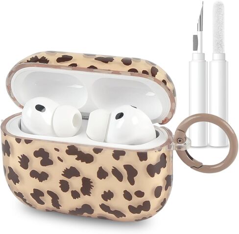 حافظة لجهاز AirPods Pro 3، حافظة لطيفة ورائعة بتصميم جمالي على شكل سلحفاة كهرمانية، غطاء سلسلة مفاتيح مقاوم للصدمات لجهاز Airpods Pro 3nd(2025) للفتيات والنساء in Kuwait