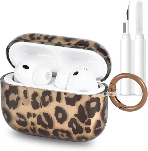 حافظة لجهاز AirPods Pro 3، حافظة لطيفة ورائعة بتصميم جمالي على شكل سلحفاة كهرمانية، غطاء سلسلة مفاتيح مقاوم للصدمات لجهاز Airpods Pro 3nd(2025) للفتيات والنساء in Kuwait