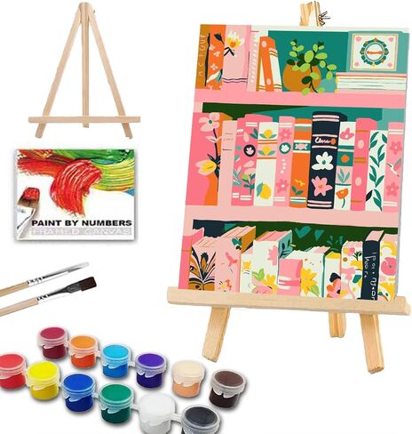 مجموعة الطلاء بالأرقام من ICYANART للبالغين، مجموعة طلاء زيتي من القماش بالأرقام، مناسبة للمبتدئين، مثالية لديكور الحائط المنزلي وأفكار الهدايا، مقاس 8 × 8 بوصة in Kuwait