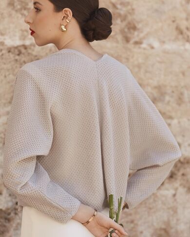 Elegant Wedding Cover Up, Bridal Wrap Shawl, Open Front Cardigan Bolero (WHITE) in Kuwait