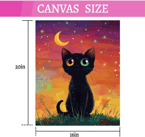 Hlison Paint by Numbers Kit for Adults, Mountains Landscape Adults Paint by Number Kits on Canvas, DIY Stream Paint by Number for Great Gift Decor - 16x20 Inch in Kuwait