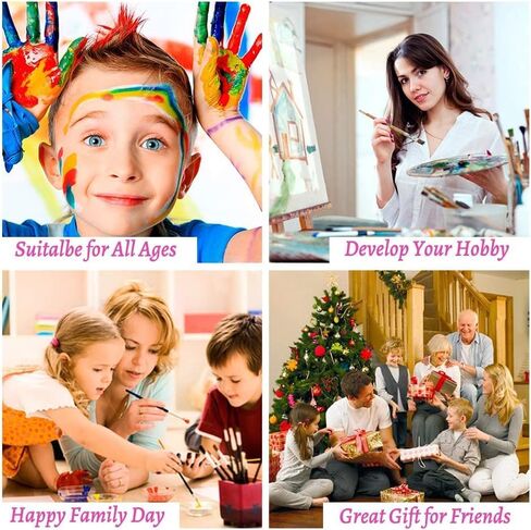 Hlison Paint by Numbers Kit for Adults, Mountains Landscape Adults Paint by Number Kits on Canvas, DIY Stream Paint by Number for Great Gift Decor - 16x20 Inch in Kuwait