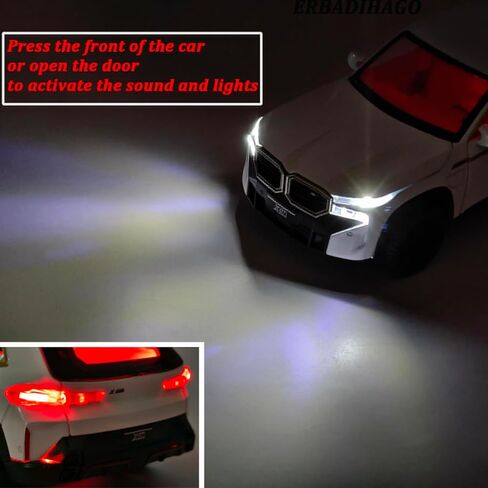 Toy Cars Compatible for XM 1/32 Metal Model Car Pull Back Car Toys with Light and Sound Toys Car Collectible Model for Children Age 3 + Year Old (Black) in Saudi Arabia