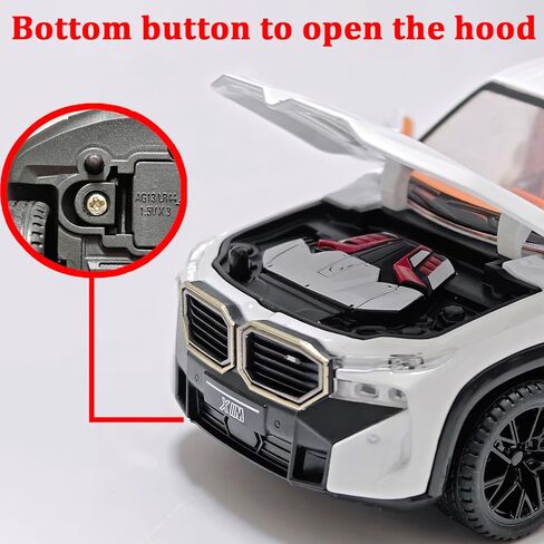 Toy Cars Compatible for XM 1/32 Metal Model Car Pull Back Car Toys with Light and Sound Toys Car Collectible Model for Children Age 3 + Year Old (Black) in Saudi Arabia